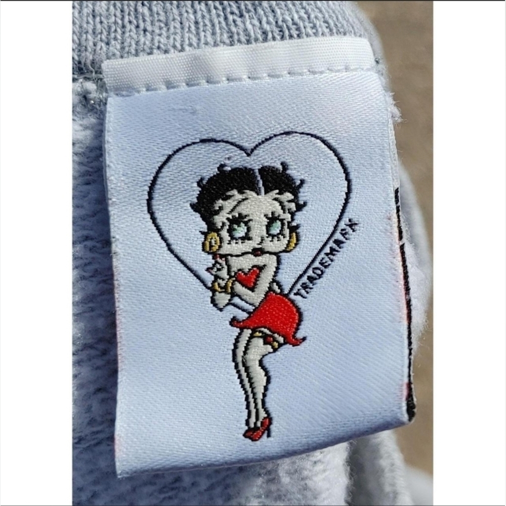 Vtg Y2K Betty Boop by Freeze Christmas Print Crew Neck Sweatshirt (XL) - Picture 4 of 5